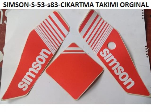 Cıkartma Yazı Setı Sımson  S-53-S-83- (Kırmızı)